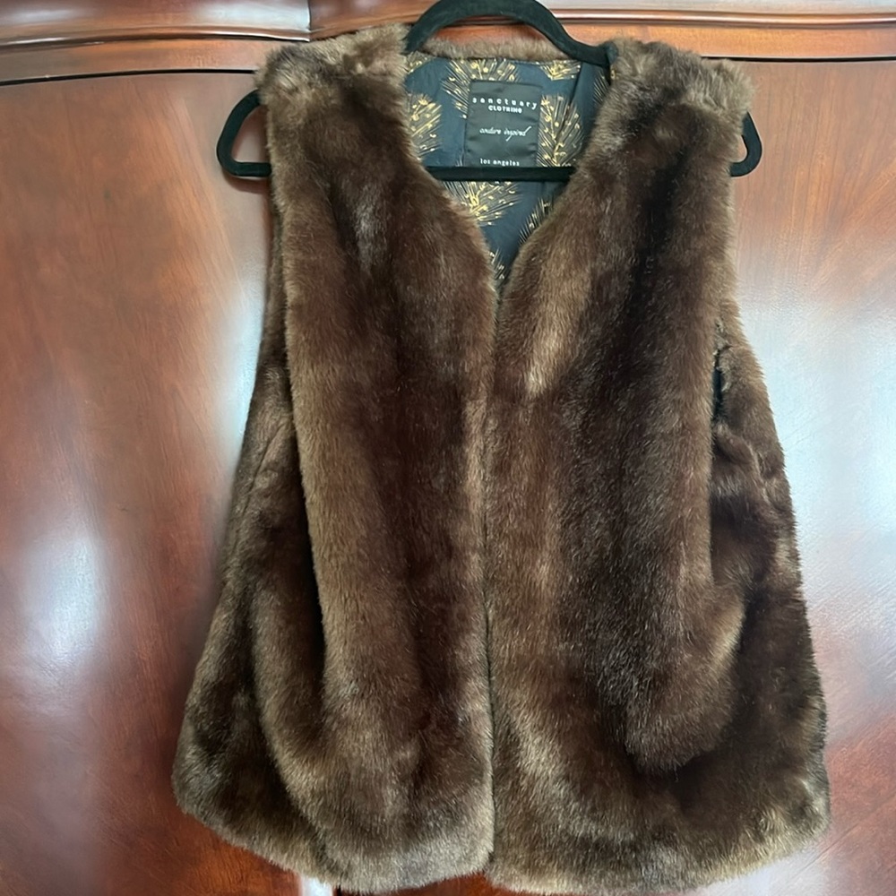 Anthropologie - Sanctuary faux fur vest.